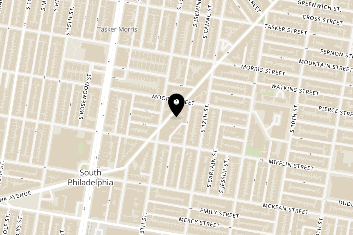 Map showing the location of DaVinci & Yu on 1819 E Passyunk Ave in Philadelphia